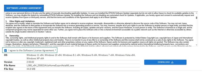 agree to the Software License Agreement. (1) (1)