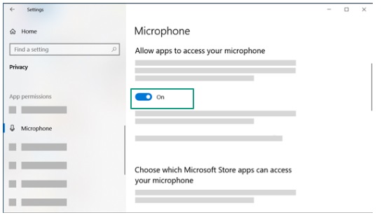 allow apps to access your microphone.