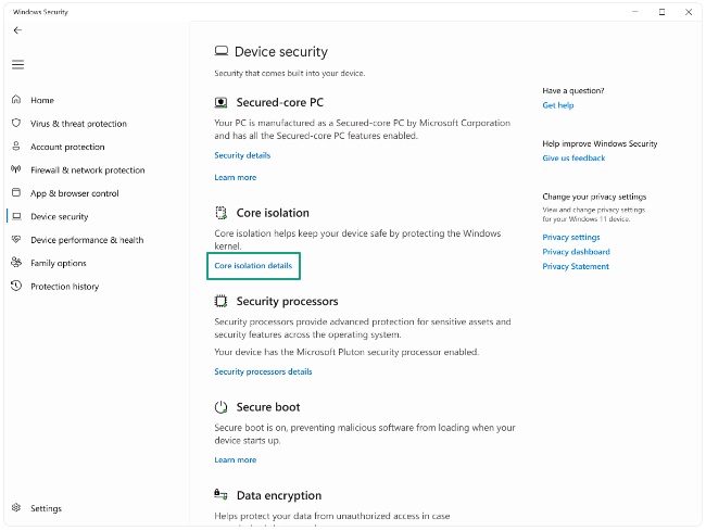 core isolationn details