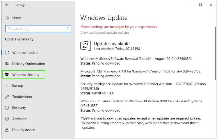 windows security
