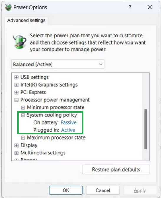 system cooling policy (1)
