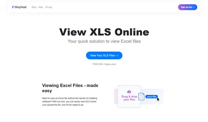 Tiiny Host XLSX Online Viewer