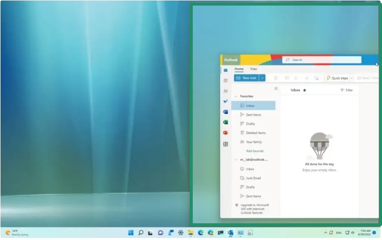 Use Split screen shortcut key