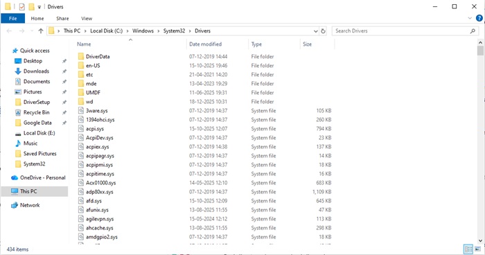 access the generic or built-in drivers