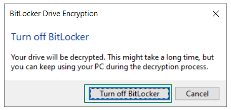 turn on bitlocker