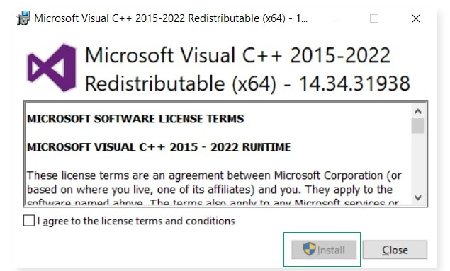 Click the Install button. (1)