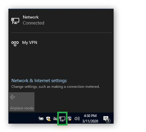 Connect to your new VPN