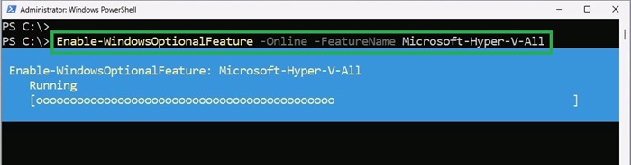 Enable Hyper-V through PowerShell