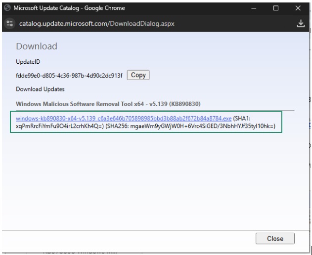 click the link to download msrt