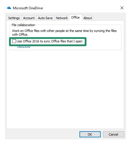 Use Office to sync Office files that I open