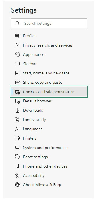 cookies and site permission
