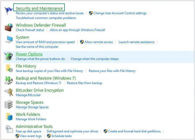 security and maintenance