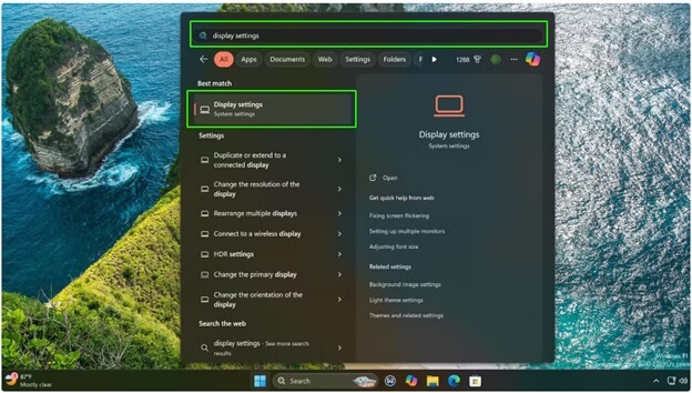 Change the monitor refresh rate (1)