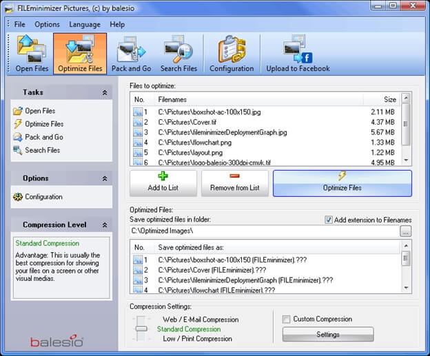 FILEminimizer Pictures