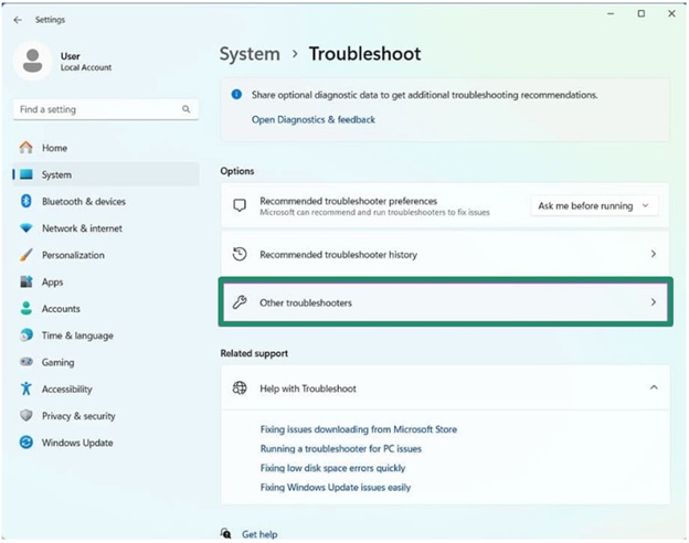 Other Troubleshooter