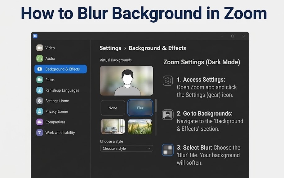 blur background in zoom