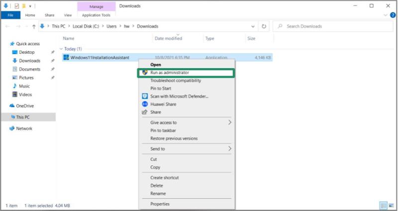 run as administrator