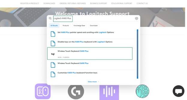 Type Logitech K400 Plus
