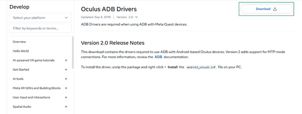 oculus adb drivers