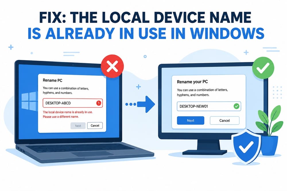 FIX the local device name is already in use in Windows 10, 11