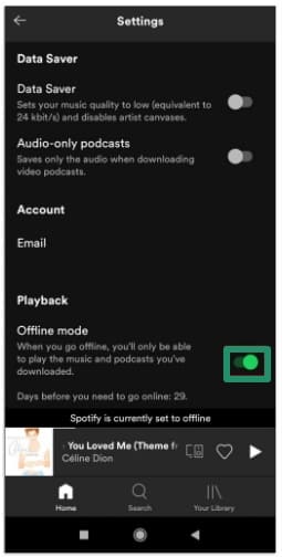 Offline mode