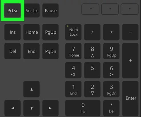 Screenshot Using Keyboard in windows 10