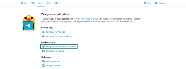 the Desktop apps section