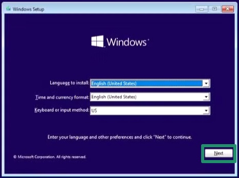 windows setup