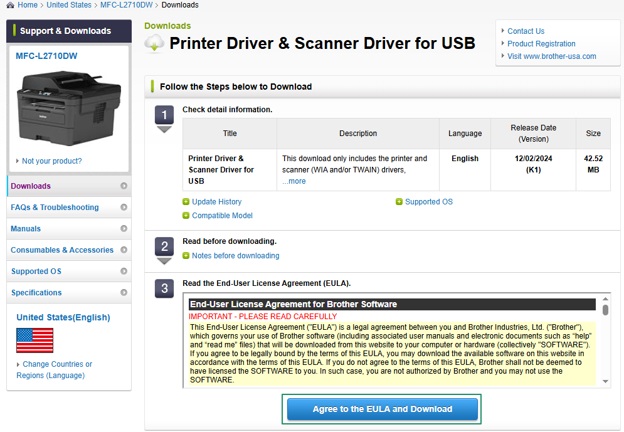 download priner MFC-L2710DW driver