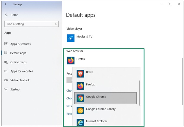select your preferred browser