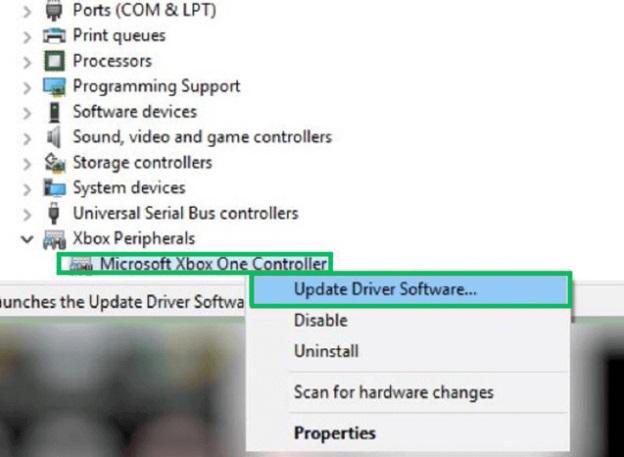 update driver software xbox one controller