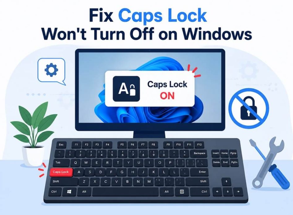 Caps Lock Won't Turn Off on Windows (1)