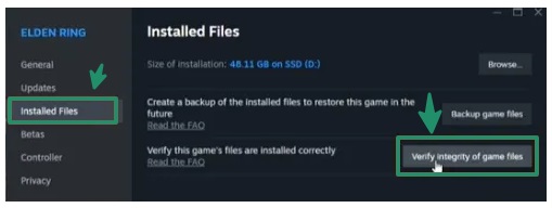 Verify integrity of game files
