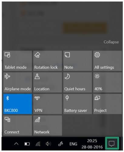 speech bubble or Action Center icon